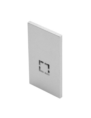 BETA TRACK MAGNETIC57 230V ANODISED END CAP Srebrny