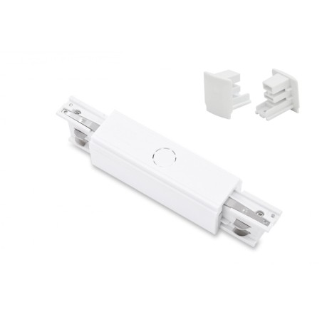 Zasilacz środkowy z zaślepkami TRACK 3LINE POWER + 2x end cap  Biały