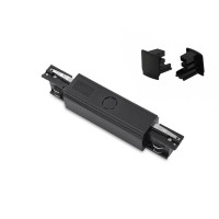 Zasilacz środkowy z zaślepkami TRACK 3LINE POWER + 2x end cap  Czarny