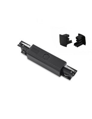 Zasilacz środkowy z zaślepkami TRACK 3LINE POWER + 2x end cap  Czarny