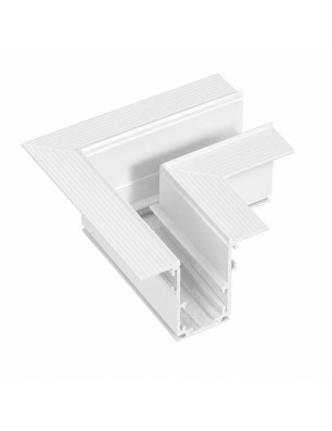Alfa Złącze L do szyny magnetycznej dwufazowej TRACK MAGNETIC 52 CORNER 90 GIPS1 Biały