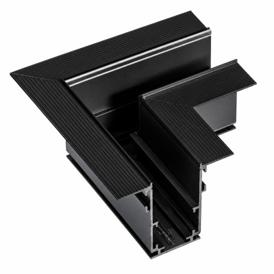Alfa Złącze L do szyny magnetycznej dwufazowej TRACK MAGNETIC 52 CORNER 90 GIPS1 Czarny