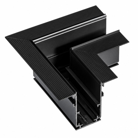Alfa Złącze L do szyny magnetycznej dwufazowej TRACK MAGNETIC 52 CORNER 90 GIPS1 Czarny