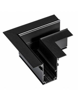 Alfa Złącze L do szyny magnetycznej dwufazowej TRACK MAGNETIC 52 CORNER 90 GIPS1 Czarny