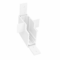 Alfa Złącze ścienne L do szyny magnetycznej dwufazowej ALFA TRACK MAGNETIC52 CORNER90 B GIPS1 WH Biały