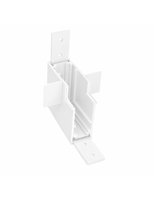 Alfa Złącze ścienne L do szyny magnetycznej dwufazowej ALFA TRACK MAGNETIC52 CORNER90 B GIPS1 WH Biały
