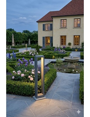 Lampa zewnętrzna stojąca CAVALIO 30 IP65 3000K Ciemny szary