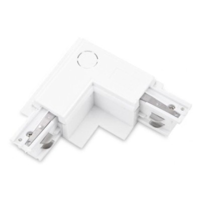 Zasilacz / złącze L prawe do szynoprzewodu podtynkowe TRACK 3LINE L RIGHT GIPS Biały