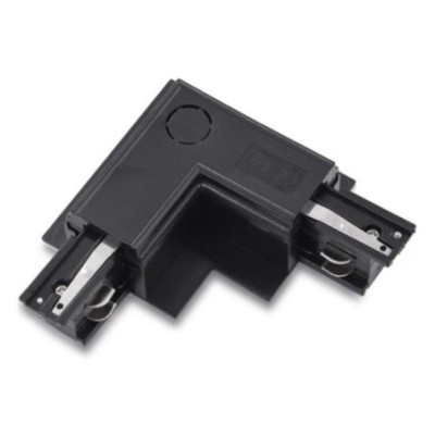 Zasilacz / złącze L prawe do szynoprzewodu podtynkowe TRACK 3LINE L RIGHT GIPS Czarny