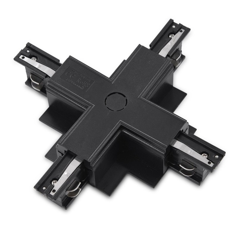 Zasilacz / złącze X do szynoprzewodu podtynkowego TRACK 3LINE X GIPS Czarny