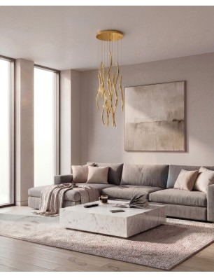 Lampa wisząca FLOW 13 PENDANT 3-STEP DIMM 3000K Złota