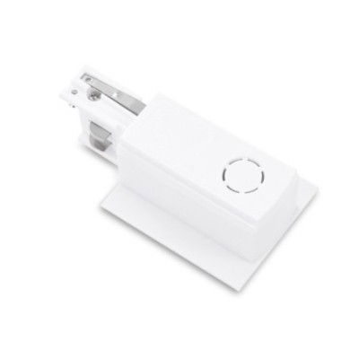 Zasilacz końcowy podtynkowy TRACK 3LINE END POWER LEFT GIPS Biały