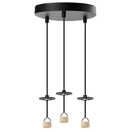 Lampa wisząca LUCAS BASE 3R PENDANT GU10 Czarna