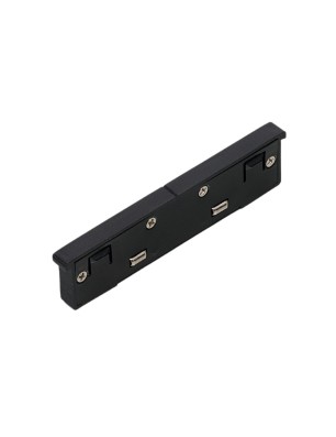 DELTA TRACK MAGNETIC SUPER SLIM 48V STRAIGHT ELECTRIC CONNECTOR BK