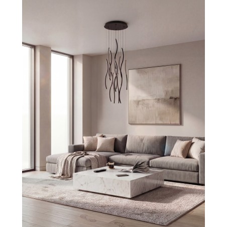 Lampa wisząca FLOW 13 PENDANT 3-STEP DIMM 4000K Czarna