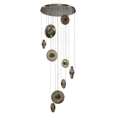 Lampa wisząca ANDORA PENDANT 9 3-STEP DIMM Bursztynowa