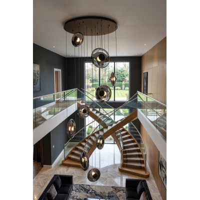 Lampa wisząca ANDORA PENDANT 9 3-STEP DIMM SMOKY