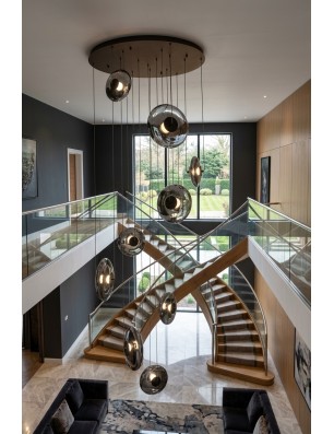 Lampa wisząca ANDORA PENDANT 9 3-STEP DIMM SMOKY