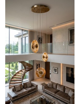Lampa wisząca ANDORA PENDANT 3 ROUND 3-STEP DIMM SMOKY