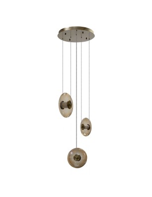 Lampa wisząca ANDORA PENDANT 3 ROUND 3-STEP DIMM Bursztynowa