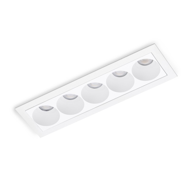 Lampa wpuszczana w sufit TETRIX 5 GIPS 10W CCT Biała
