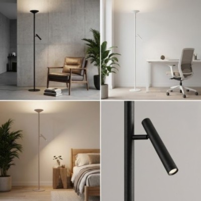 Lampa stojąca TROST FLOOR DIMM SWITCH Czarna