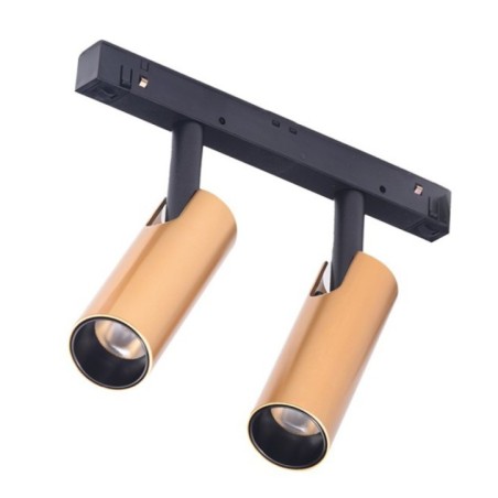 Alfa NIKO 2 TRACK MAGNETIC 2x7W Złoty / czarny