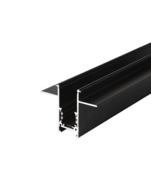 Alfa szynoprzewód dwufazowy magnetyczny profil TRACK MAGNETIC 52 GIPS2 + zaślepki końcowe Czarny