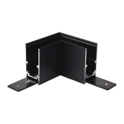 Alfa Złącze L do szyny magnetycznej dwufazowej TRACK MAGNETIC 52 CORNER 90  Czarny