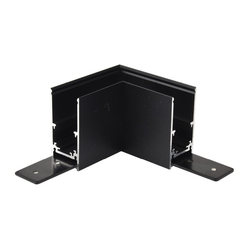 Alfa Złącze L do szyny magnetycznej dwufazowej TRACK MAGNETIC 52 CORNER 90  Czarny