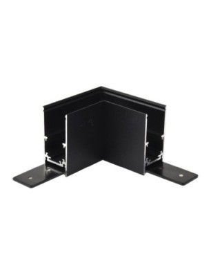Alfa Złącze L do szyny magnetycznej dwufazowej TRACK MAGNETIC 52 CORNER 90  Czarny