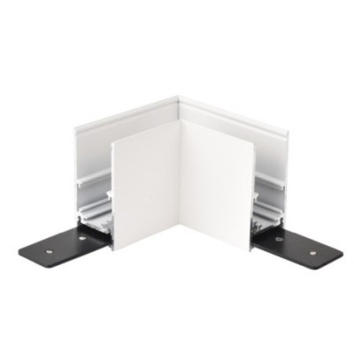 Alfa Złącze L do szyny magnetycznej dwufazowej TRACK MAGNETIC 52 CORNER 90  Biały