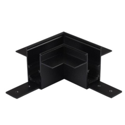 Alfa Złącze L do szyny magnetycznej dwufazowej TRACK MAGNETIC 52 CORNER 90 GIPS2 Czarny