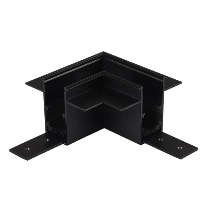 Alfa Złącze L do szyny magnetycznej dwufazowej TRACK MAGNETIC 52 CORNER 90 GIPS2 Czarny