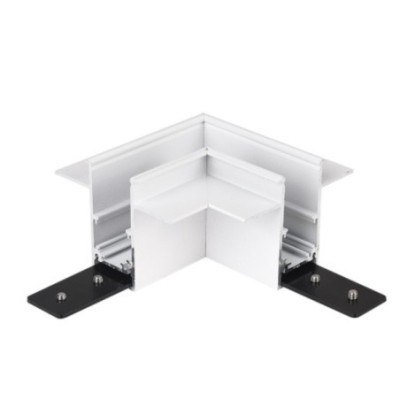 Alfa Złącze L do szyny magnetycznej dwufazowej TRACK MAGNETIC 52 CORNER 90 GIPS2 Biały