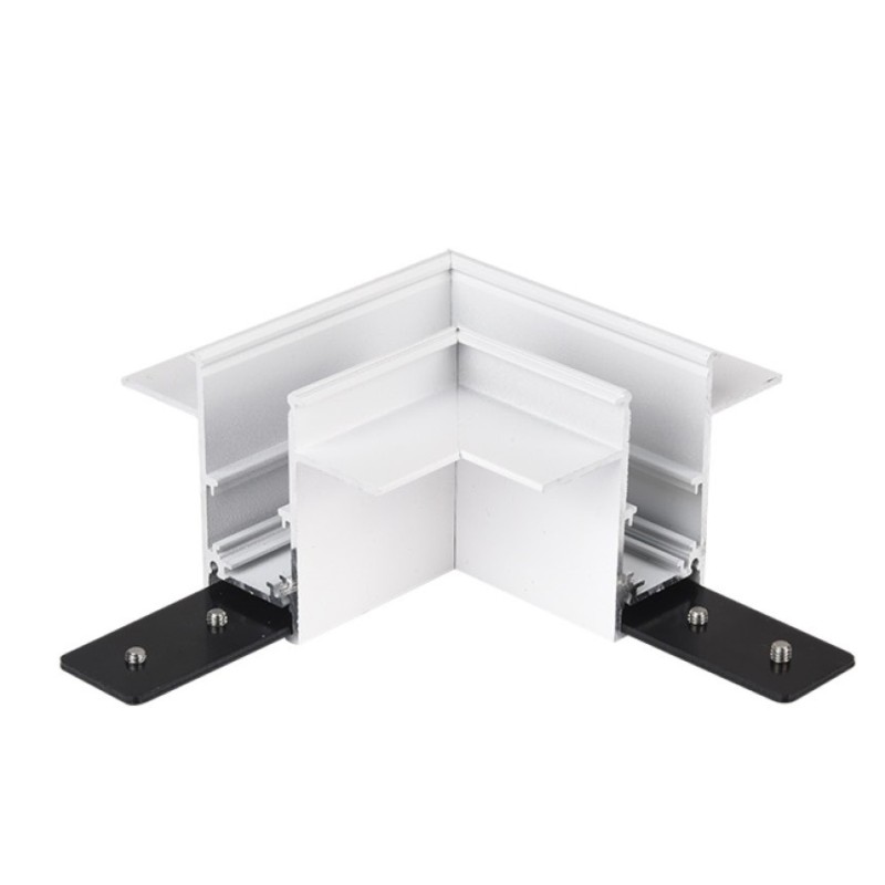 Alfa Złącze L do szyny magnetycznej dwufazowej TRACK MAGNETIC 52 CORNER 90 GIPS2 Biały