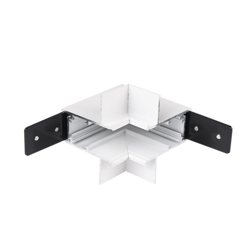 Alfa Złącze scienne L do szyny magnetycznej dwufazowej TRACK MAGNETIC 52 INNER CORNER90 GIPS2 Biały