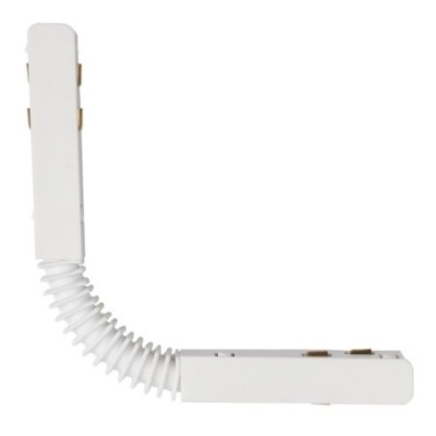 Alfa złączka elektryczna do szyny magnetycznej dwufazowej TRACK MAGNETIC FLEX CONNECTOR ELECTRIC Biały