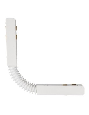 Alfa złączka elektryczna do szyny magnetycznej dwufazowej TRACK MAGNETIC FLEX CONNECTOR ELECTRIC Biały