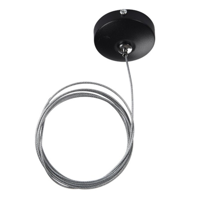 Podsufitka z kablem zasilającym do szynoprzewodów TRACK CEILING PLATE + WIRE Czarny