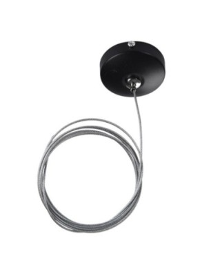 Podsufitka z kablem zasilającym do szynoprzewodów TRACK CEILING PLATE + WIRE Czarny