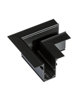 Alfa Złącze L do szyny magnetycznej dwufazowej TRACK MAGNETIC 52 CORNER 90 GIPS1 Czarny