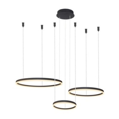 HALO PENDANT 80+60+40 CCT + REMOTE CONTROL Czarny