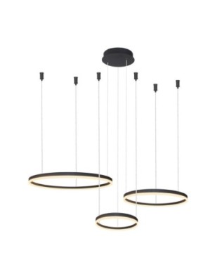 HALO PENDANT 80+60+40 CCT + REMOTE CONTROL Czarny