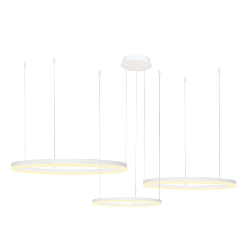 HALO PENDANT 100+80+60 CCT BK + REMOTE CONTROL Biały