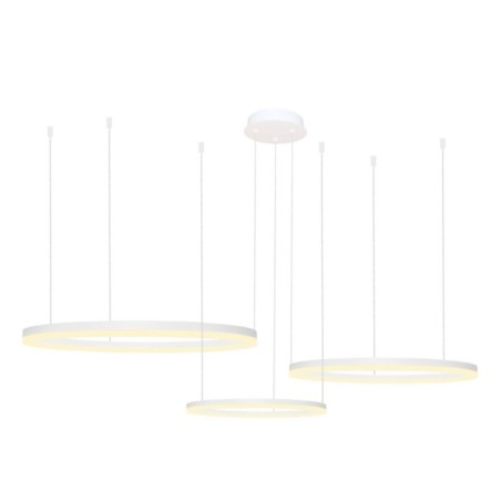 HALO PENDANT 100+80+60 CCT BK + REMOTE CONTROL Biały