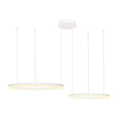 HALO PENDANT 80+60 CCT BK + REMOTE CONTROL Biały