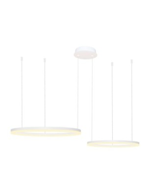 HALO PENDANT 80+60 CCT BK + REMOTE CONTROL Biały