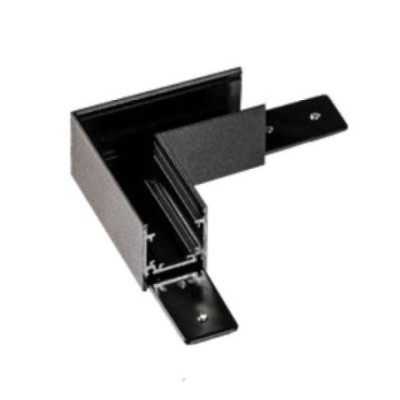 Alfa Złącze L do szyny magnetycznej dwufazowej TRACK MAGNETIC 27 CORNER 90  Czarny