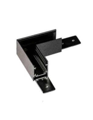 Alfa Złącze L do szyny magnetycznej dwufazowej TRACK MAGNETIC 27 CORNER 90  Czarny